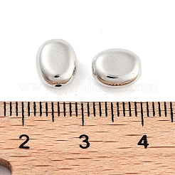 CCBプラスチックビーズ  オーバル  プラチナ  8x7x4mm  穴：1mm  約2500個/500g&nbsp;CCB-S164-42P