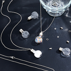 DIY 304 Stainless Steel & Glass Bottle Pendant Necklace Making Kits&nbsp;DIY-HS0001-59C