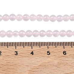 天然マダガスカル ローズクォーツビーズ連売り  ラウンド  4.5mm  穴：0.8mm  約95個/連  15.75~16.14''（40~41センチメートル）&nbsp;G-A307-A01-02