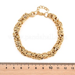 304 Stainless Steel Byzantine Chain Bracelets for Women Men&nbsp;BJEW-H643-09G
