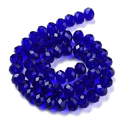 Handmade Imitate Austrian Crystal Faceted Rondelle Glass Beads&nbsp;X-G02YI0C4