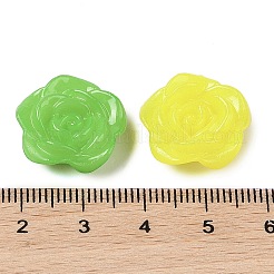 アクリルビーズ  花  ミックスカラー  18x18x6.5mm  穴：1.5mm  591個/ 500g&nbsp;OACR-H119-02