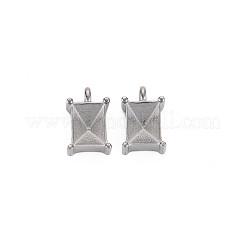 Non-Tarnish 304 Stainless Steel Pendant Rhinestone Settings&nbsp;STAS-N097-211P