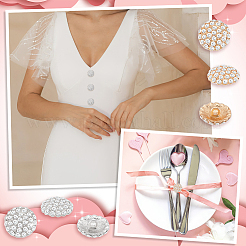 16Pcs 2 Colors 1-Hole Alloy Rhinestone Shank Buttons&nbsp;BUTT-GA0001-17