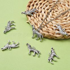 Tibetan Style Alloy Howling Wolf Pendants&nbsp;LF1753Y-NF