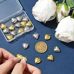 20Pcs 2 Colors Brass Locket Pendants&nbsp;KK-FS0001-88
