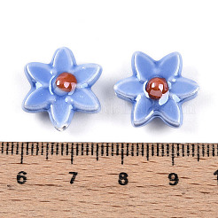 Glazed Porcelain Beads Strands&nbsp;PORC-N008-10C