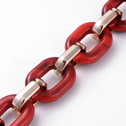 Imitation Gemstone Style Acrylic Handmade Cable Chains&nbsp;AJEW-JB00517-06
