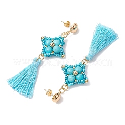 Synthetic Turquoise Stud Earrings&nbsp;EJEW-MZ00282-04