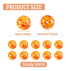 Resin Imitation Amber Beads&nbsp;CRES-TA0001-17