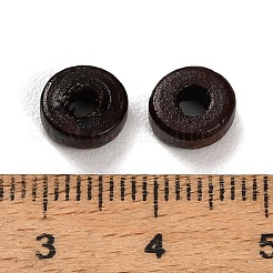 メープルウッドビーズ  フラットラウンド  ココナッツブラウン  8x4mm  穴：3mm&nbsp;WD-CBA7A54-05D