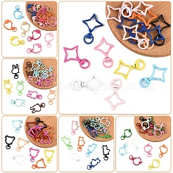 15Pcs Spray Painted Alloy Swivel Lobster Claw Clasps&nbsp;FIND-YW0010-11