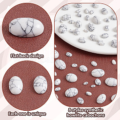 66Pcs 8 Styles Synthetic Howlite Cabochons&nbsp;G-PH0002-66