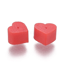 シリコン製ピアスキャッチ  ピアスバックキャッチ  ハート  レッド  5.2x5.7x3.5mm  穴：0.5mm&nbsp;X-RESI-N028-01A