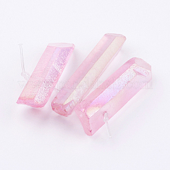 Electroplated Natural Quartz Crystal Graduated Beads Strands&nbsp;LS-G-P315-A08