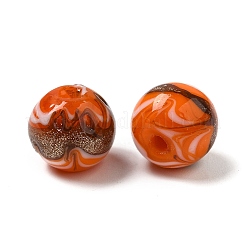 Handmade Gold Sand Lampwork Beads&nbsp;LAMP-N028-001G