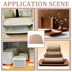 6Pcs MDF Pottery Clay Base Plate&nbsp;DIY-WH0061-060