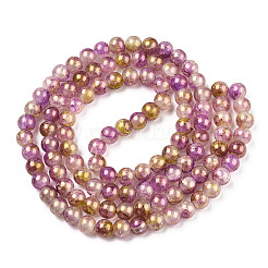 Baking Paint Crackle Glass Bead Strands&nbsp;DGLA-R053-05L