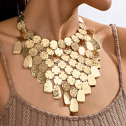 Women's Exaggerated Alloy Sequins Disc Chandelier Statement Necklaces&nbsp;WG21D3D-01