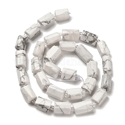 天然石ハウライトビーズ連売り  シードビーズで  多面カット  コラム  12~13x6~8x6~8mm  穴：1mm  約28個/連  15.55''~15.75'（39.5~40センチメートル）&nbsp;G-K245-I22-01