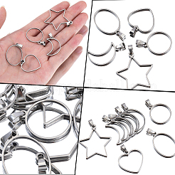 18Pcs 2 Colors 304 Stainless Steel Pendants&nbsp;STAS-SP0002-20