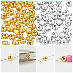 40Pcs 2 Colors Brass Crimp Beads&nbsp;KK-BBC0023-34