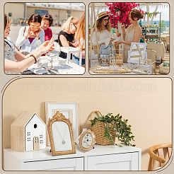 2Pcs 2 Styles Goldenrod Photo Frame Resin Finger Ring Organizer Holder with Velvet Mat&nbsp;RDIS-JOY0001-01