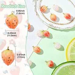 12個 3色熱収縮プラスチックエナメルペンダント  金色の真鍮ループ  花  ミックスカラー  17x11.5mm  穴：1.6mm  4個/カラー&nbsp;KY-CJ0002-12