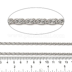 304ステンレススチールルマキナチェーン  溶接されていない  スプールで  ステンレス鋼色  8.5x4x1mm&nbsp;CHS-C013-02B-P