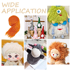 Polyester Top for Diy Hand-Decorated Artificial Wool Strip Accessories&nbsp;FIND-WH0170-32D