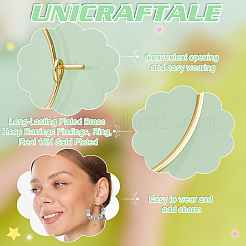 Long-Lasting Plated Brass Hoop Earrings Findings&nbsp;KK-UN0002-45A