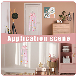 Polyester Bowknot Wooden Hairpin Hair Clip Hanging Holder Storage Organizer&nbsp;AJEW-WH0596-837