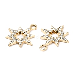 UV Plating Alloy Rhinestone Pendants&nbsp;PALLOY-A004-08G