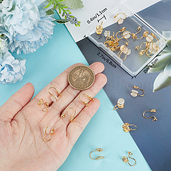 30Pcs 3 Style Brass Clip-on Earring Findings&nbsp;KK-BBC0011-06