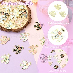 20Pcs 4 Colors Alloy Enamel Pendants&nbsp;ENAM-YW0006-81