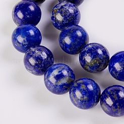 天然石ラピスラズリビーズ連売り  ラウンド  12~13mm  穴：1mm  約32個/連  15.1インチ&nbsp;G-K254-01-12mm