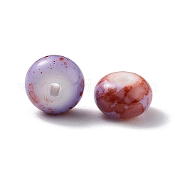 スプレープリントガラスビーズ  ロンデル  ファイヤーブリック  8x5mm  穴：2mm  約232個/袋&nbsp;SEED-M011-05A-01