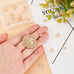 304ステンレスペンダント  ハスの花  ゴールドカラー  7.5x10x1mm  穴：1mm  20個/箱&nbsp;FIND-DC0001-61