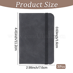 3Pcs Rectangle PU Leather  Notebook&nbsp;AJEW-CL0003-36A