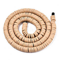 Flat Round Handmade Polymer Clay Beads&nbsp;CLAY-R067-6.0mm-37