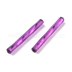 Opaque Glass Twisted Bugle Beads&nbsp;SEED-T005-15-B05-1