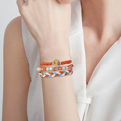 Waxed Polyester String Braided Cord Bracelets Set&nbsp;BJEW-SW00032-04