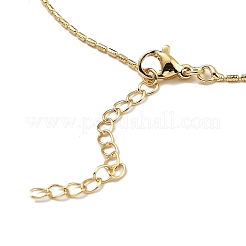 Golden Plated Brass Micro Pave Cubic Zirconia Pendant Necklaces&nbsp;LS-NJEW-L178-02G-01