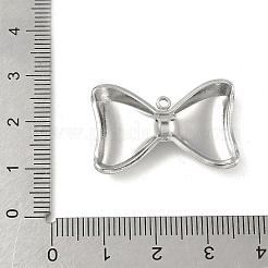 304ステンレスペンダント  ちょう結びチャーム  変色防止  ステンレス鋼色  19x27.5x5mm  穴：1.6mm&nbsp;STAS-P388-07P