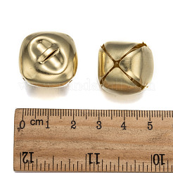 アイアン製ベルペンダント  ゴールドカラー  20x25x24mm  穴：2x5mm&nbsp;IFIN-Q112-04G