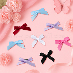 72Pcs 6 Colors Bowknot Polyester Alligator Hair Clips&nbsp;AJEW-GO0002-47