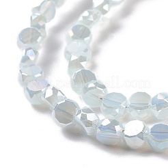 Transparent Electroplate Glass Beads Strands&nbsp;GLAA-E036-06A