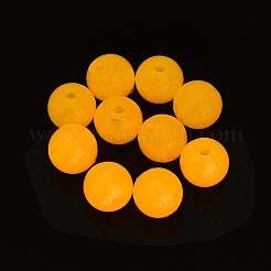 蓄光アクリルビーズ  暗闇で光る  ラウンド  ダークオレンジ  8mm  穴：1.8mm  約1850個/500g&nbsp;MACR-N008-25C