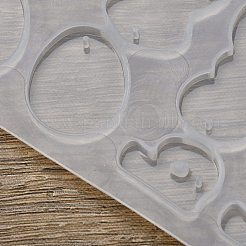 イースターのDIYシリコンペンダント型  レジン型  UVレジン用  エポキシ樹脂工芸品作り  兎  ホワイト  82x110x4mm  内径：13.5~31.5x16~19.5mm&nbsp;SIMO-G011-03B