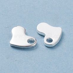 201 ステンレススチール スタンピング ブランク タグ ペンダント  ハート  銀  8.3x11.5x1.5mm  穴：2mm&nbsp;STAS-G029-2S